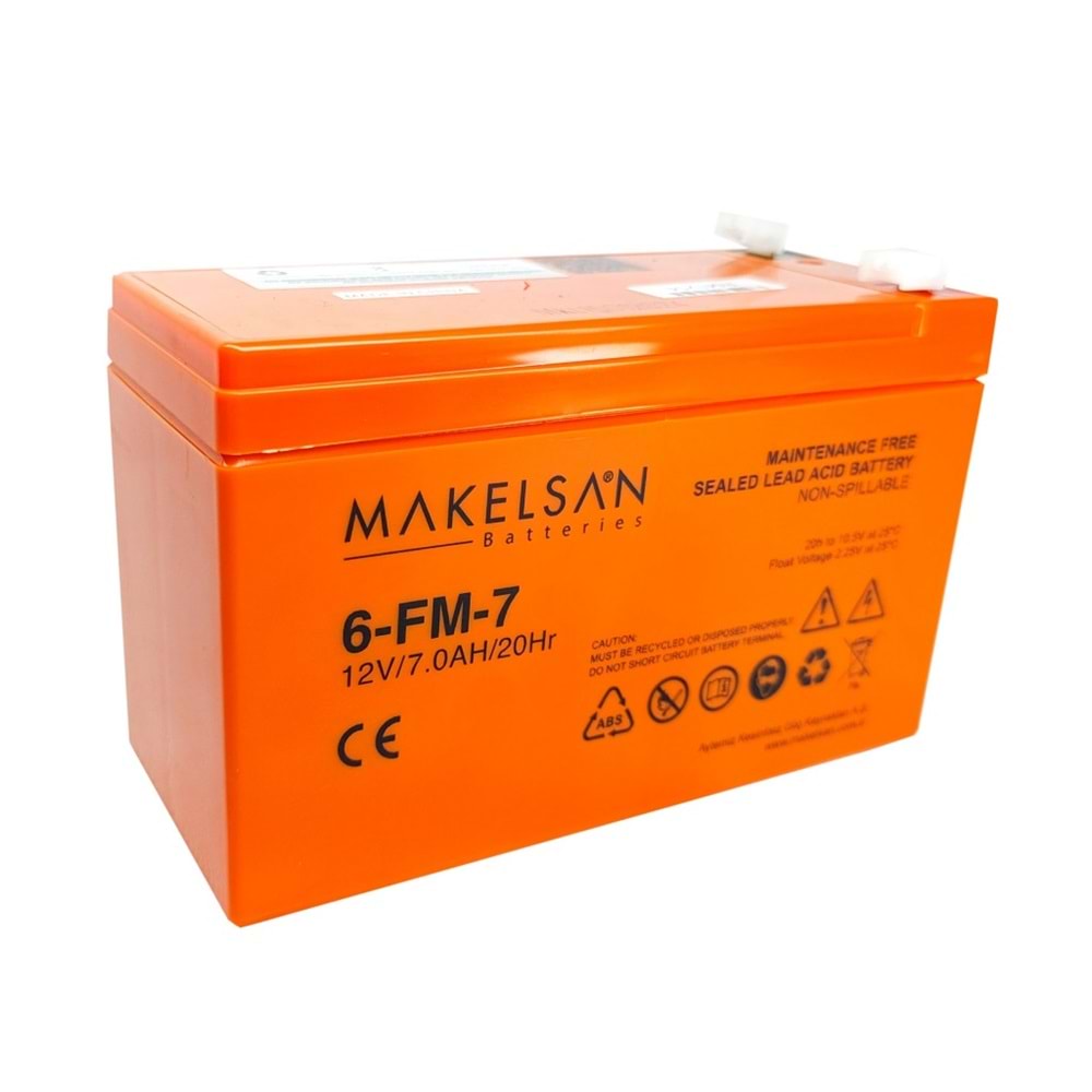 Makelsan 12V 7Ah Bakımsız Kuru Akü 6-FM-7