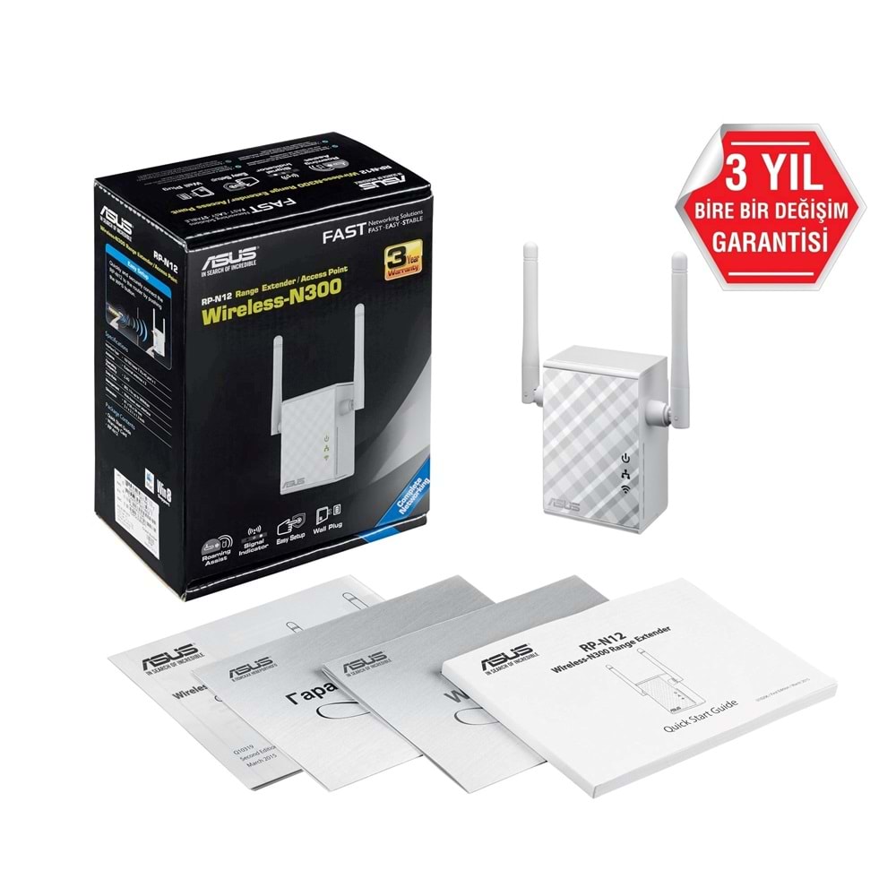 Asus RP-N12 300 Mbps 2.4 Ghz Menzil Arttırıcı
