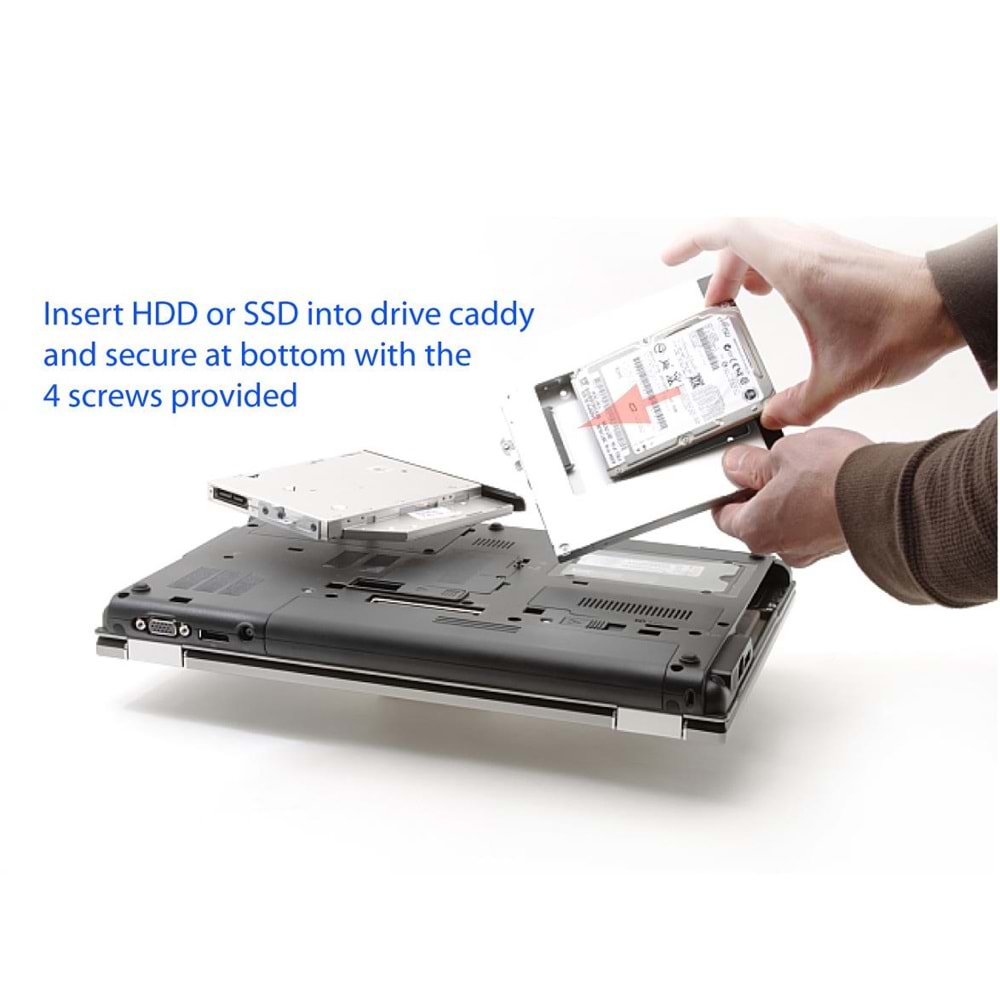Ultra Slim 9.00mm Sata Hdd Harddisk Ssd Caddy Kızak