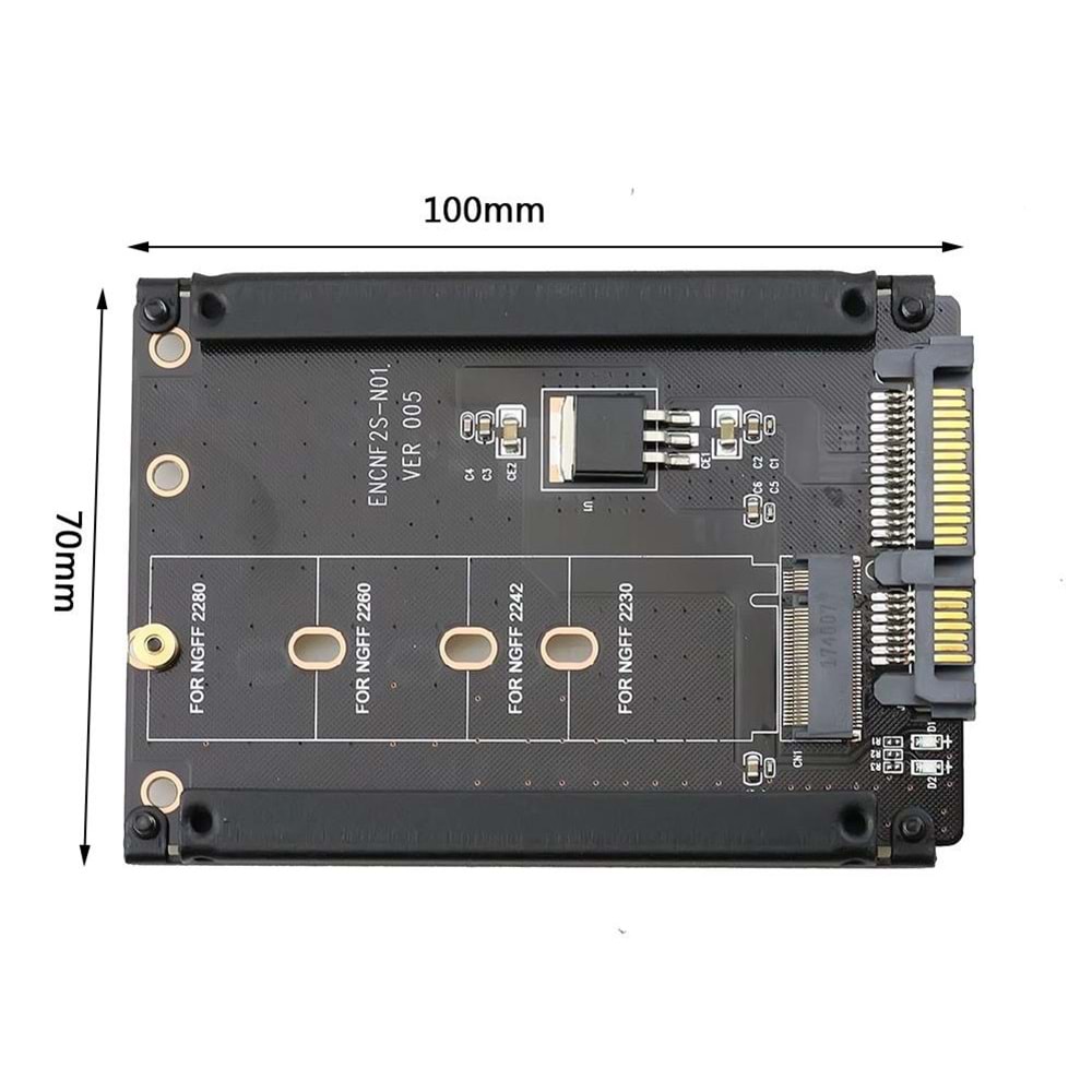 B+M Key M.2 NGFF SSD To 2.5 Sata HDD Harddisk Kutusu