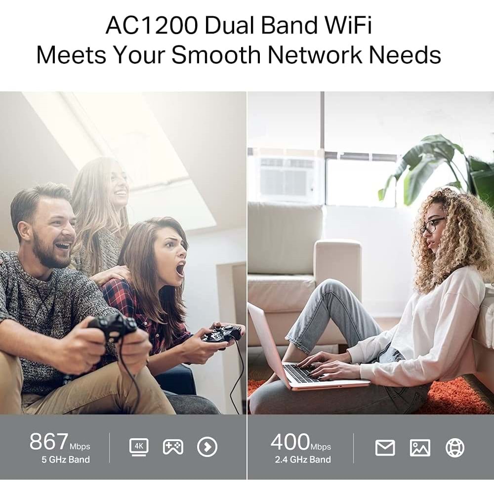 TP-Link Archer C64 AC1200 Mbps Kablosuz MU-MIMO Wi-Fi Router