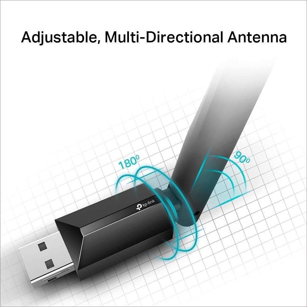 TP-Link Archer T2U Plus AC600 Mbps Kablosuz Dual-Band USB Adaptör