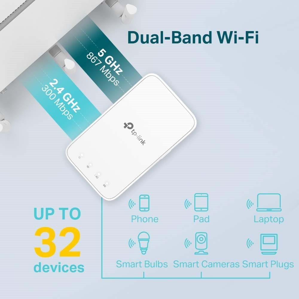 TP-Link RE300 AC1200 Mbps OneMesh Wi-Fi Menzil Genişletici