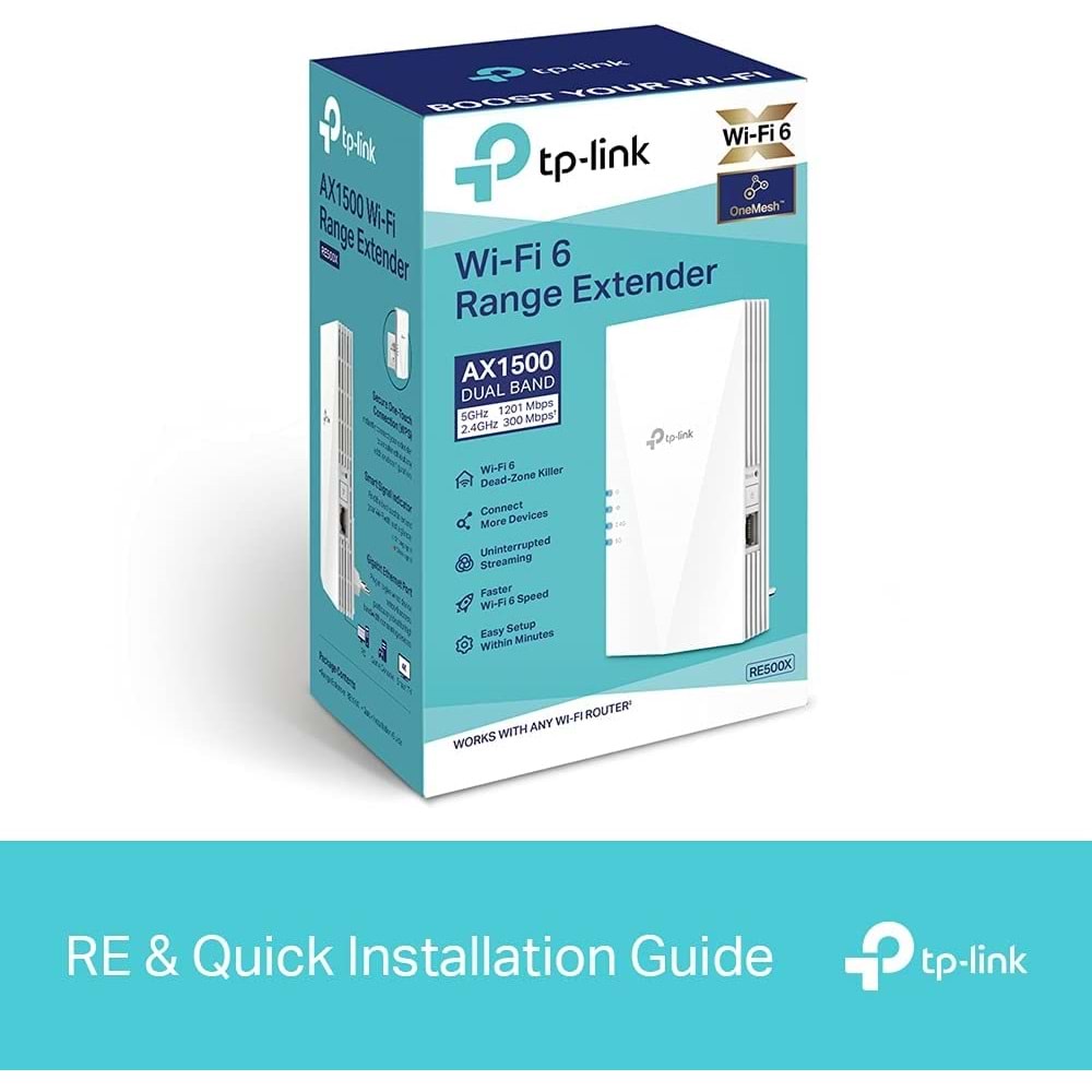 TP-Link RE500X AX1500 Mbps OneMesh Wi-Fi 6 Menzil Genişletici