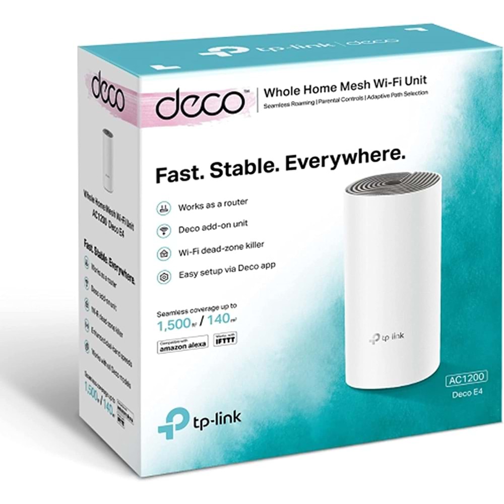 Deco E4 1200 Mbps 5 Ghz Wi-Fi Mesh Sistemi ( 1’li Paket )