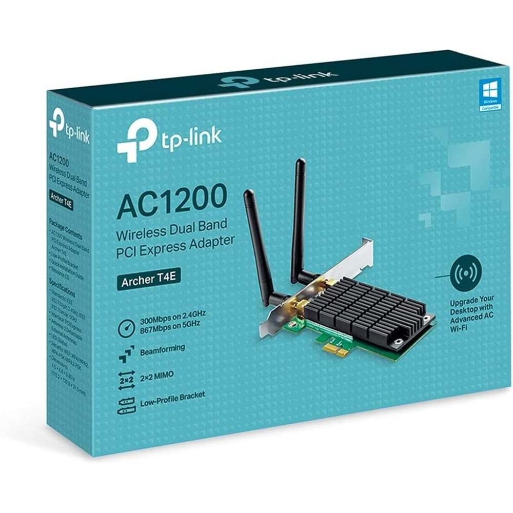 TP-Link Archer T4E AC 1200 Mbps Wireless Dual Band PCI Express Network Kartı