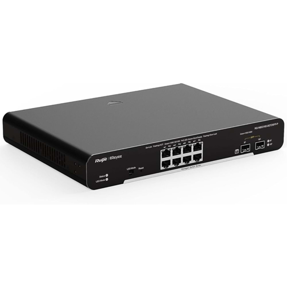 Ruijie Reyee RG-NBS3100-8GT2SFP-P 8 Port 10/100/1000 Mbps Gigabit Switch