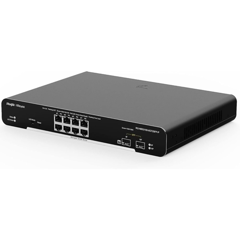 Ruijie Reyee RG-NBS3100-8GT2SFP-P 8 Port 10/100/1000 Mbps Gigabit Switch