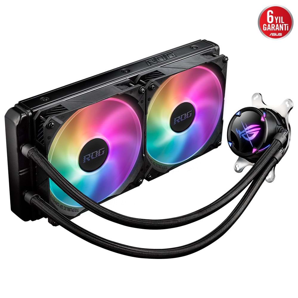 Asus ROG STRIX LC II 280 ARGB Aura SYNC DUAL Rog 140MM Adreslenebilir RGB Fan Sıvı CPU Soğutucu V2