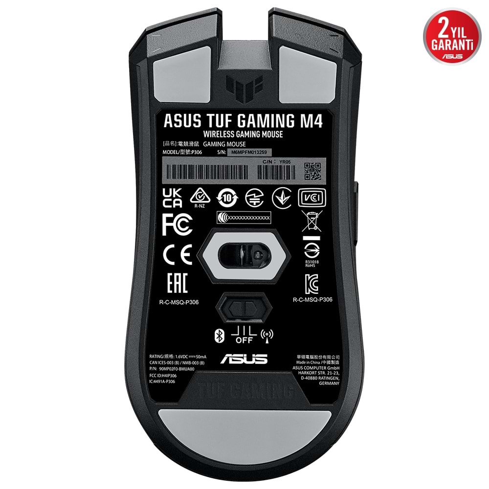 Asus TUF GAMING M4 Wireless Oyuncu Mouse Siyah