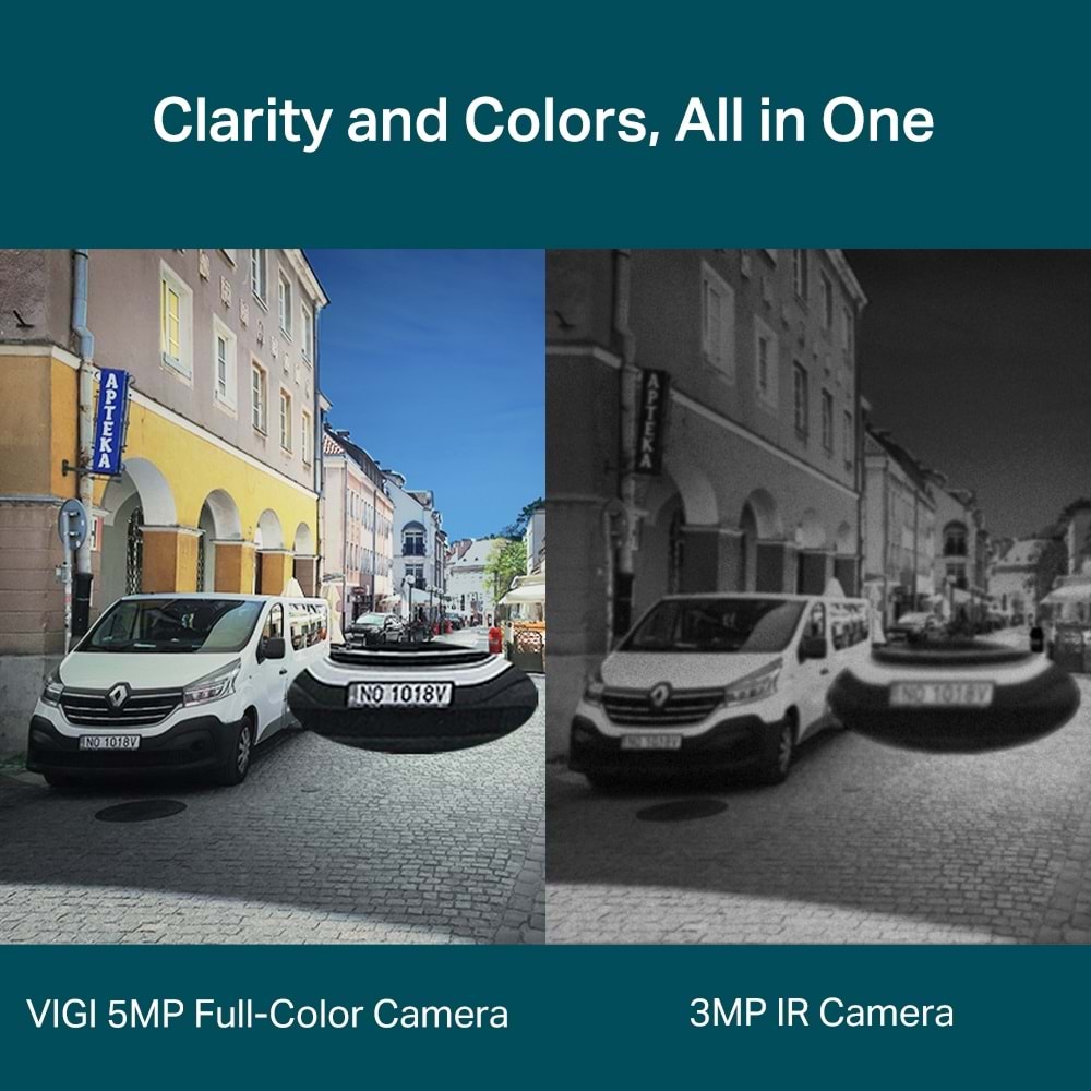 VIGI C250 2.8mm 5MP Full-Color Dome IP Güvenlik Kamerası (IK10, Dahili Mikrofon)