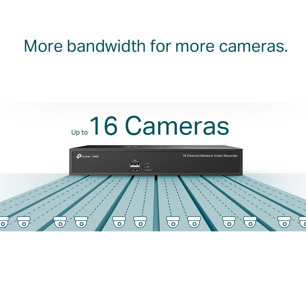 VIGI NVR1016H 16 Kanal NVR Kayıt Cihazı H.265+ 4K