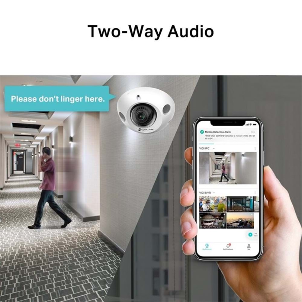 VIGI C230I Mini 2.8mm 3MP IR Mini Dome IP Güvenlik Kamerası (1/2.8