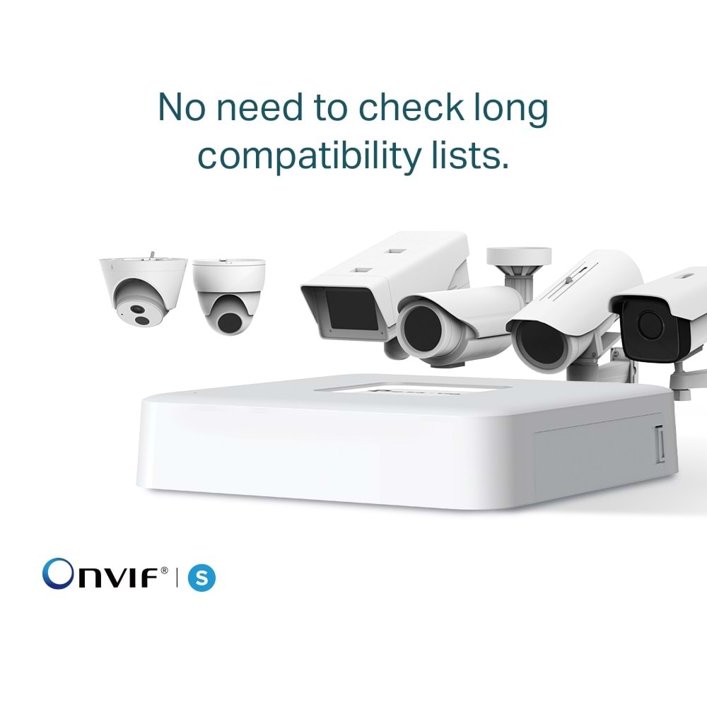 VIGI NVR1104H-4P V1.0 4 Kanal NVR Kayıt Cihazı H.265+ 4K PoE 53W
