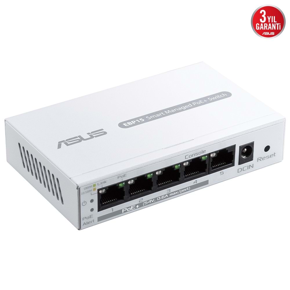 Asus Expert Wi-Fi EBP15 5-Port GbE Smart Managed PoE+ Switch