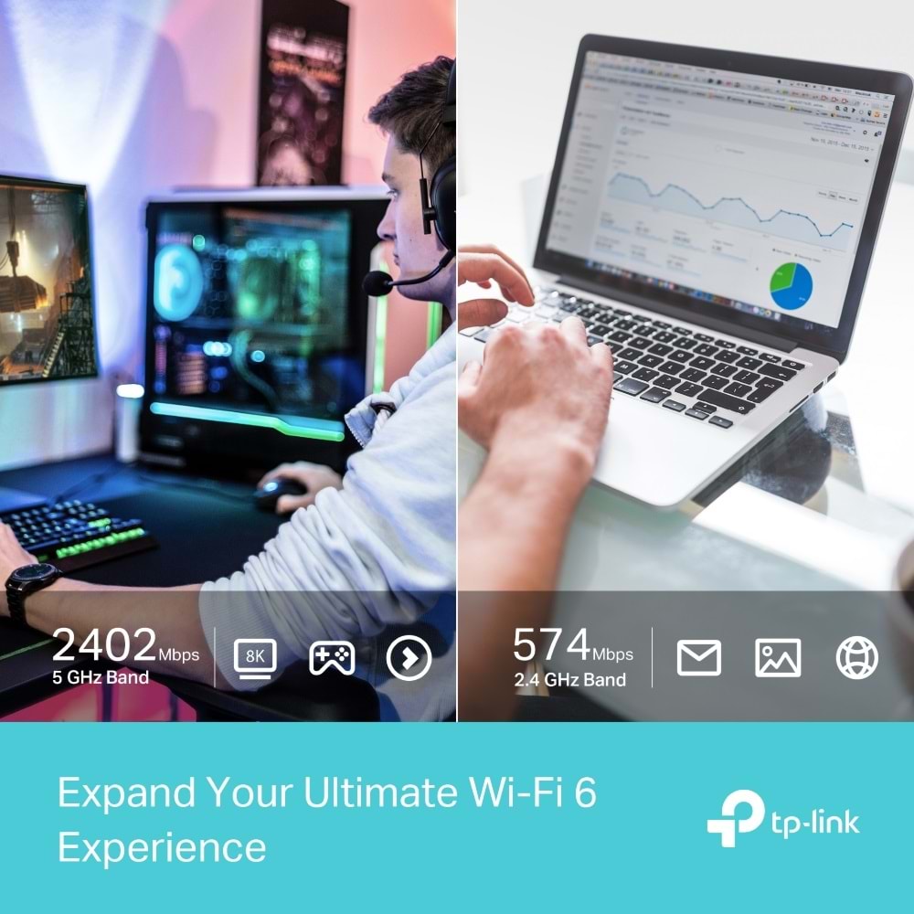 TP-Link Archer TX50UH AX3000 2400 Mbps Wi-Fi 6 Kablosuz USB Adaptör