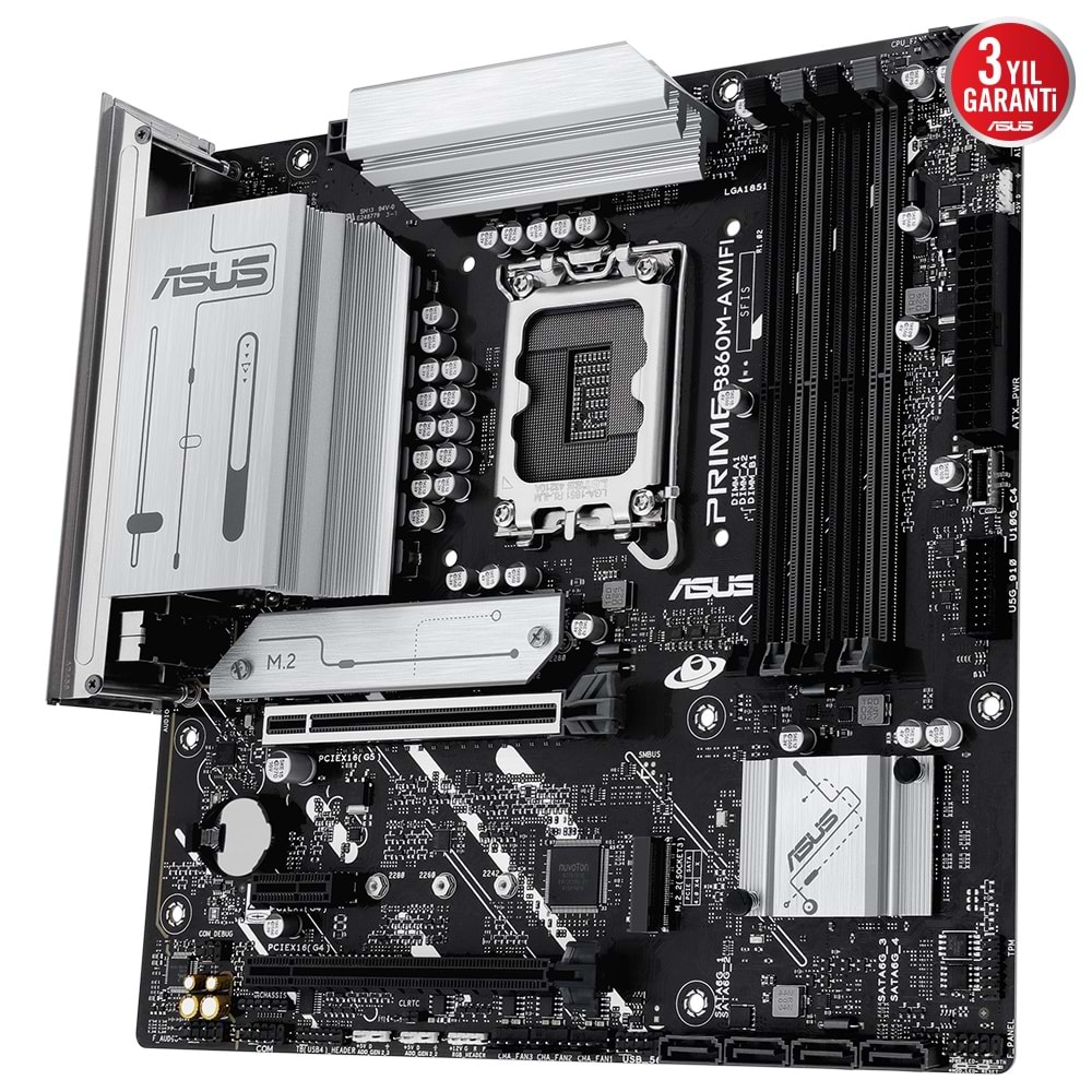 Asus PRIME B860M-A Wi-Fi Intel B860 8666 MHz (OC) DDR5 Soket LGA1851 mATX Anakart