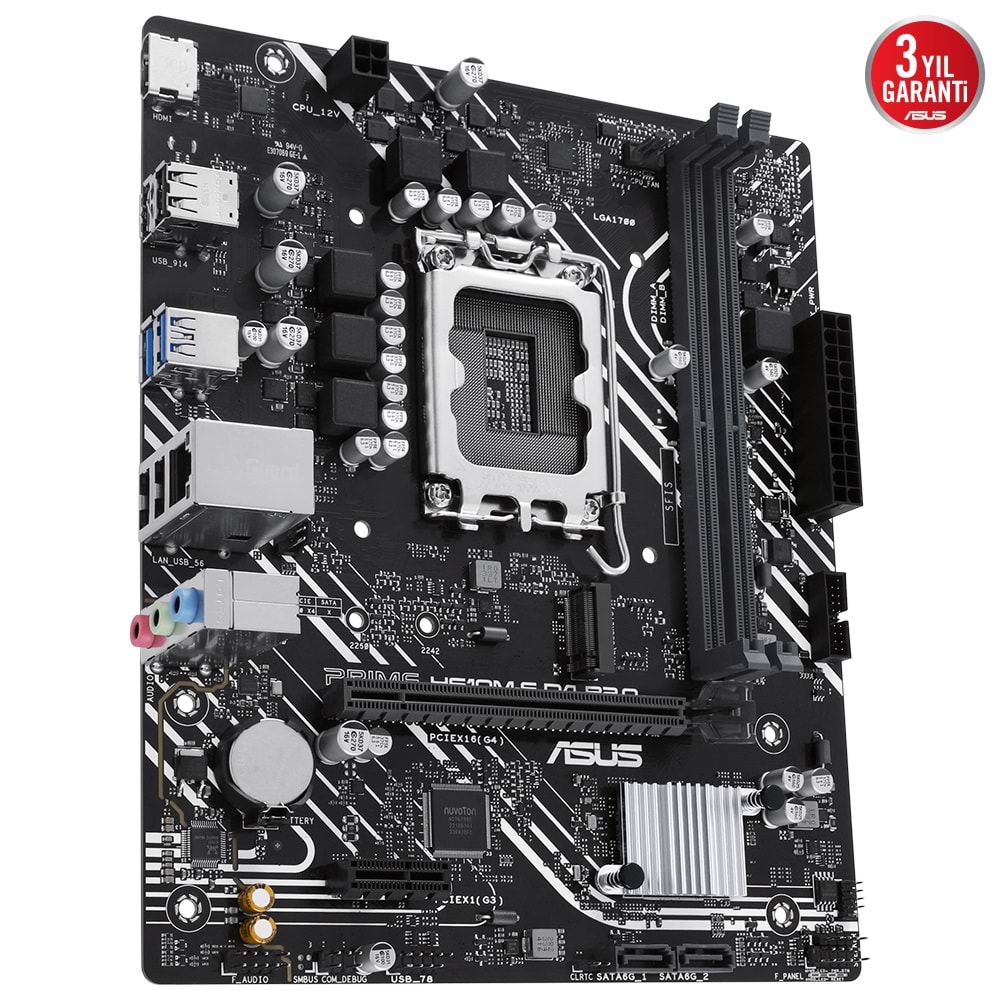 Asus PRIME H610M-F D4 R2.0 H610 DDR4 M.2 HDMI PCI 4.0 1700p Anakart