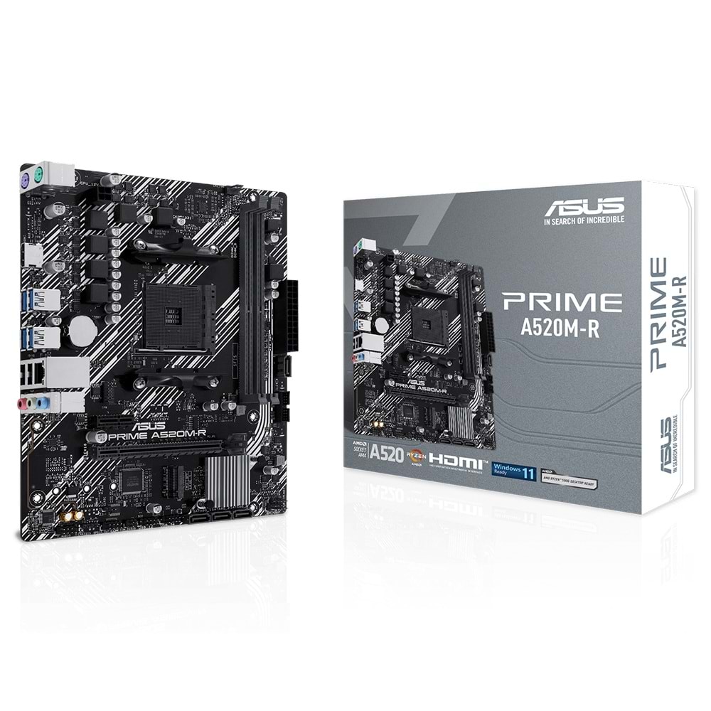 Asus PRIME A520M-R AMD A520 5100 MHz (OC) DDR5 Soket AM4 mATX Anakart