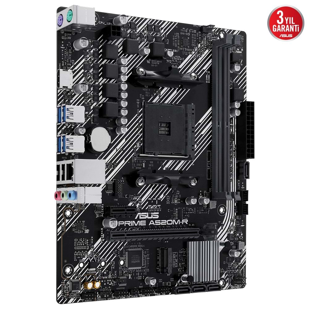 Asus PRIME A520M-R AMD A520 5100 MHz (OC) DDR5 Soket AM4 mATX Anakart