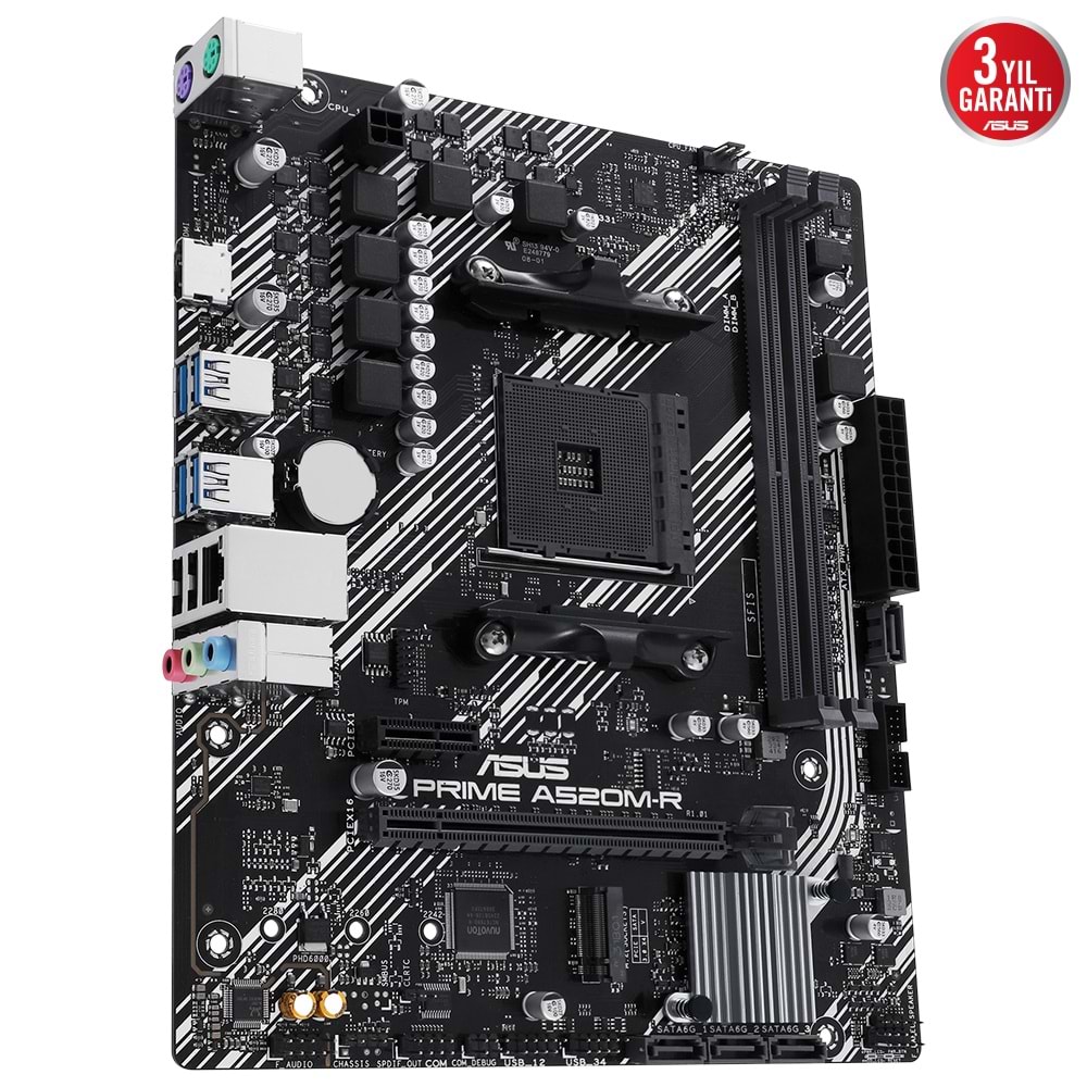 Asus PRIME A520M-R AMD A520 5100 MHz (OC) DDR5 Soket AM4 mATX Anakart