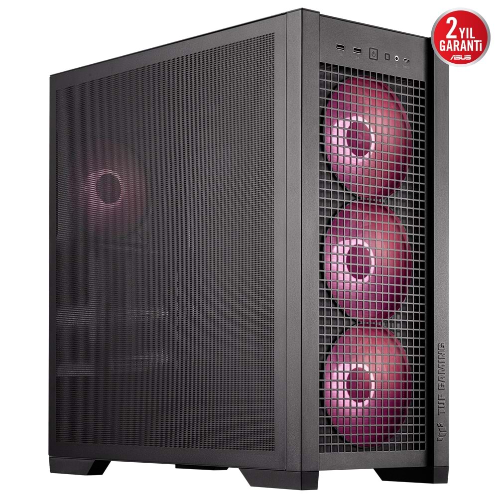 Asus Gt302 TUF GAMING ARGB Tempered Cam E-atx Midtower Kasa Siyah