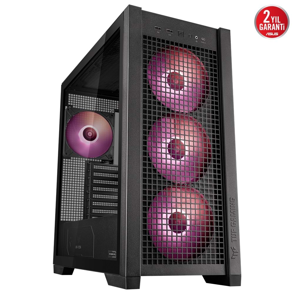 Asus Gt302 TUF GAMING ARGB Tempered Cam E-atx Midtower Kasa Siyah