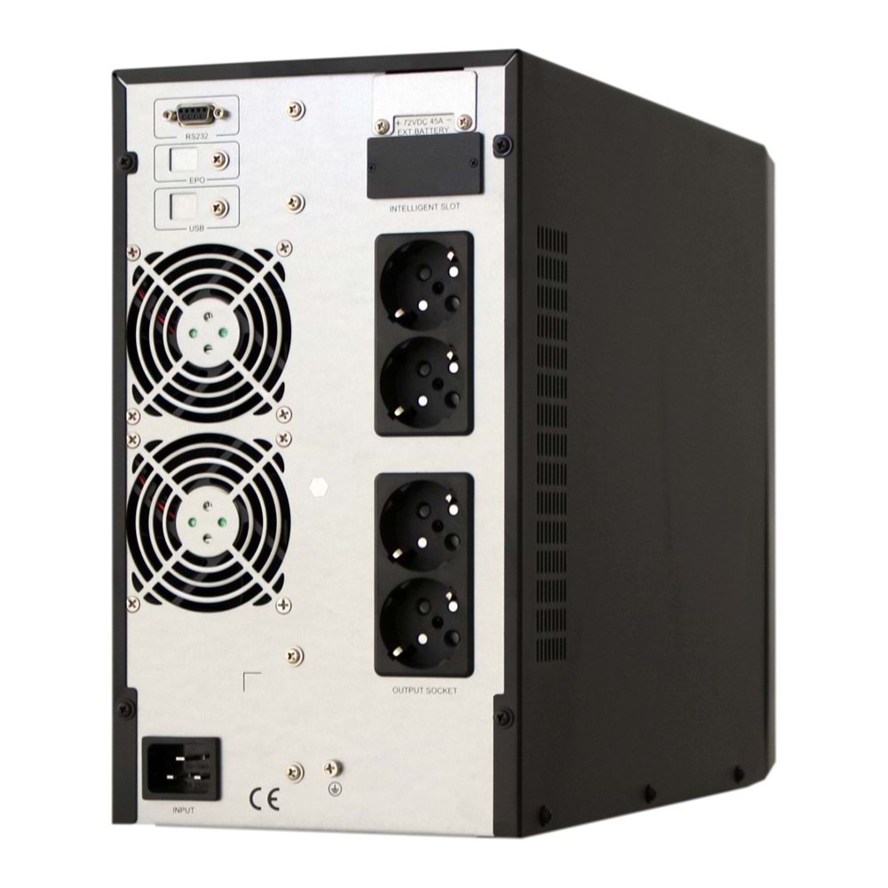 DotVolt 3 KVA / 2700 W LCD Tower Online Güç Kaynağı UPS 6 x 7A