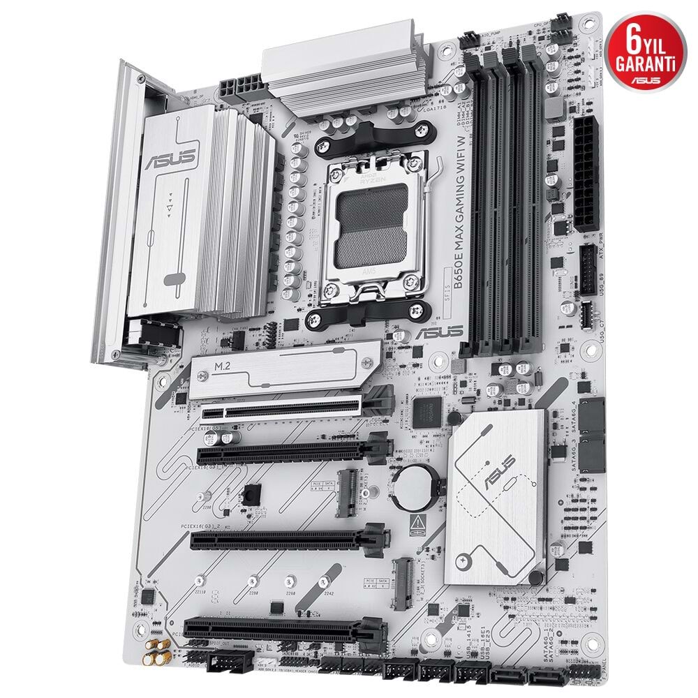 Asus B650E MAX GAMING Wi-Fi W AMD B650 DDR5 M.2 DP/HDMI PCI 5.0 AM5 Anakart