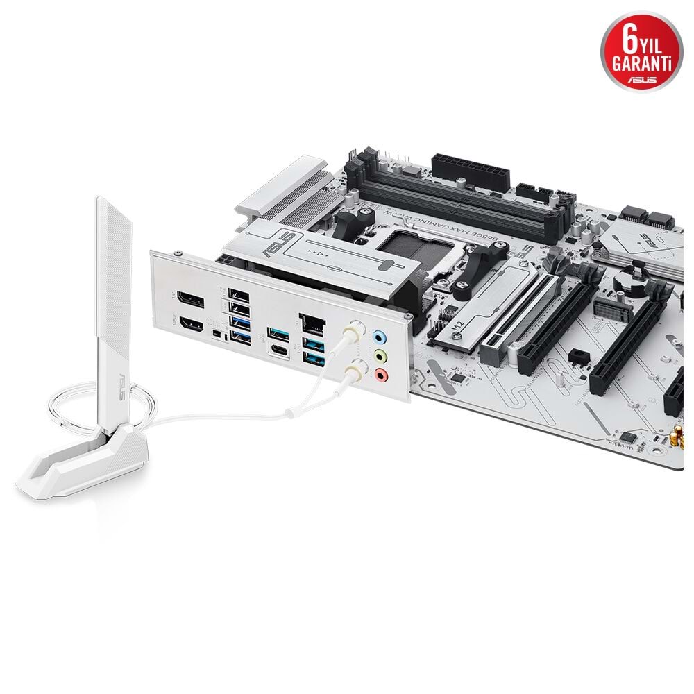 Asus B650E MAX GAMING Wi-Fi W AMD B650 DDR5 M.2 DP/HDMI PCI 5.0 AM5 Anakart