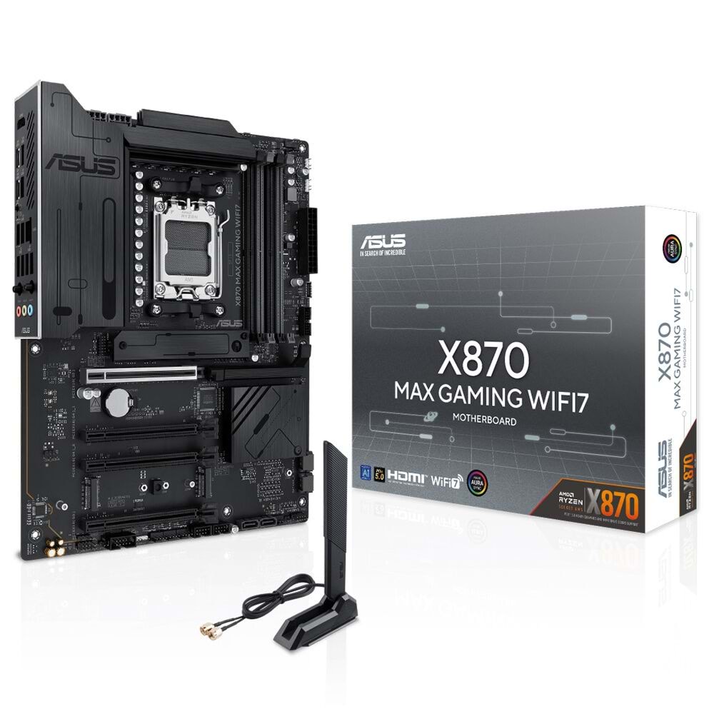 Asus X870 MAX GAMING Wi-Fi 7 Amd X870 Am5 Ddr5 8000 Hdmı 2xusb4 3x Anakart
