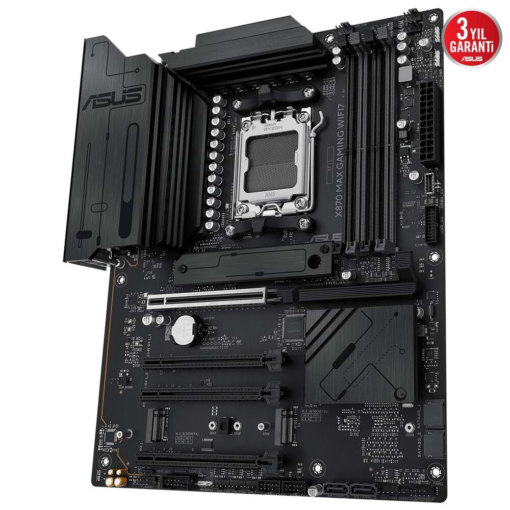 Asus X870 MAX GAMING Wi-Fi 7 Amd X870 Am5 Ddr5 8000 Hdmı 2xusb4 3x Anakart
