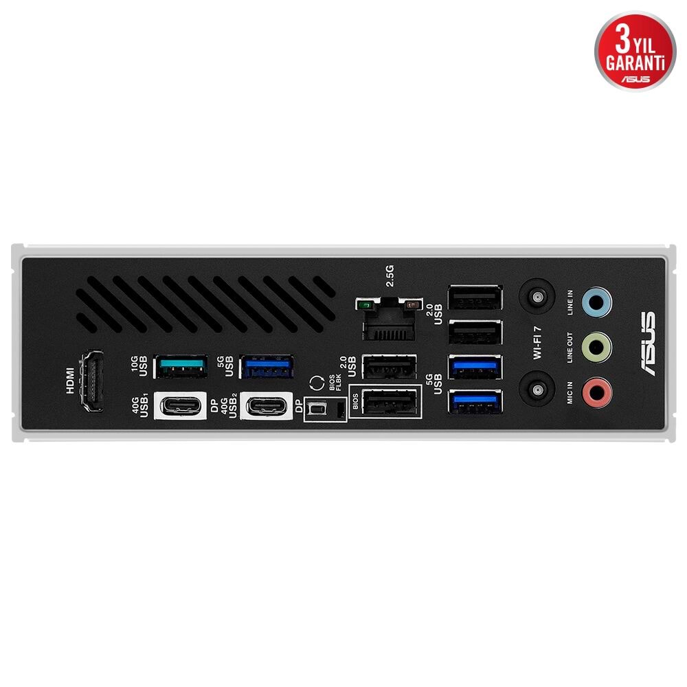 Asus X870 MAX GAMING Wi-Fi 7 Amd X870 Am5 Ddr5 8000 Hdmı 2xusb4 3x Anakart