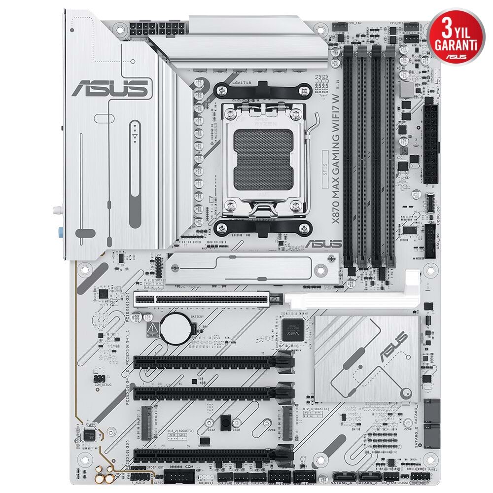 Asus X870 MAX GAMING Wi-Fi 7 W Amd X870 Am5 Ddr5 8000 Hdmı 2xusb4 Anakart