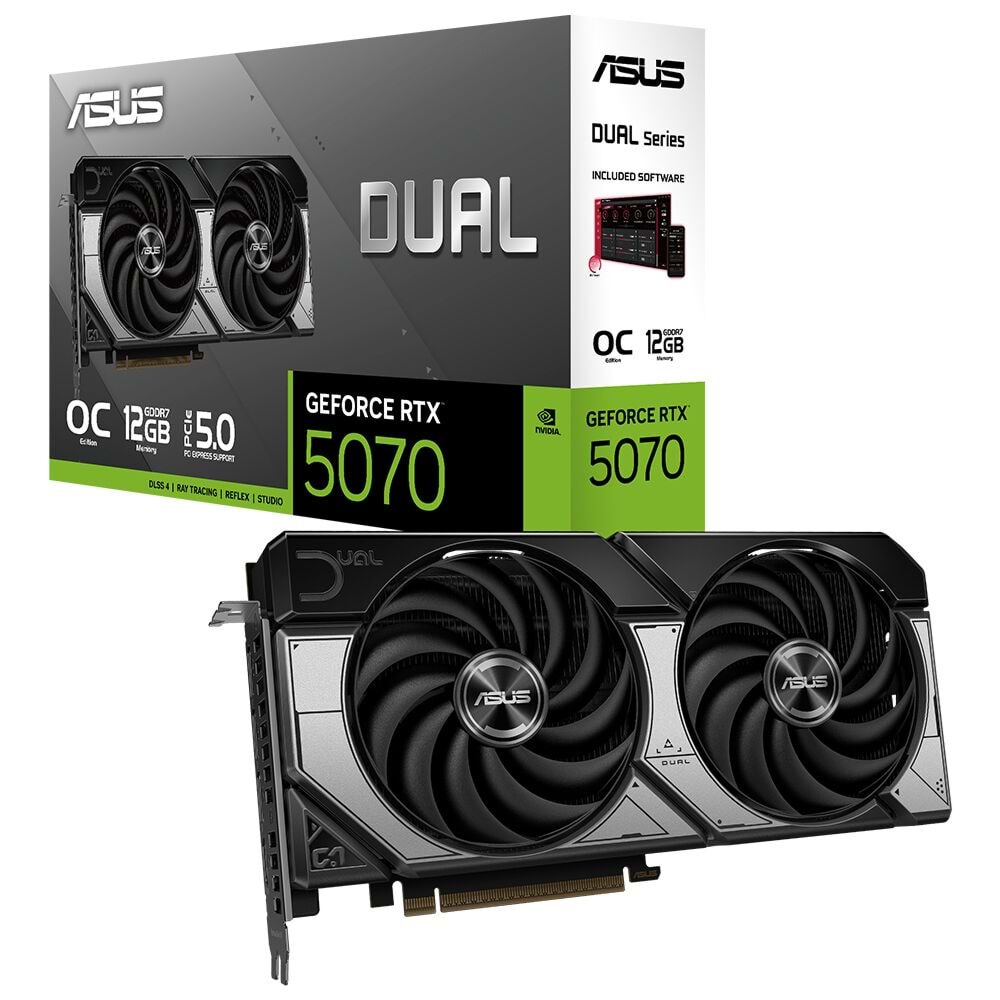 Asus DUAL-RTX5070-O12G 12GB 192Bit GDDR7 DP/HDMI PCI 5.0 Ekran Kartı