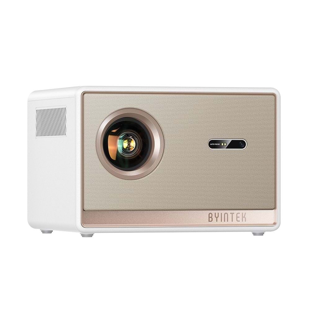 Byintek T5 Max Projeksiyon Cihazı, Lisanslı Google TV, Full HD 1080P, 1000 ANSI Lümen, HDR10, Otomatik Odaklama, Otomatik Trapez Düzeltme, Wi-Fi, Bluetooth 5.0, Sızdırmaz Optik Motor