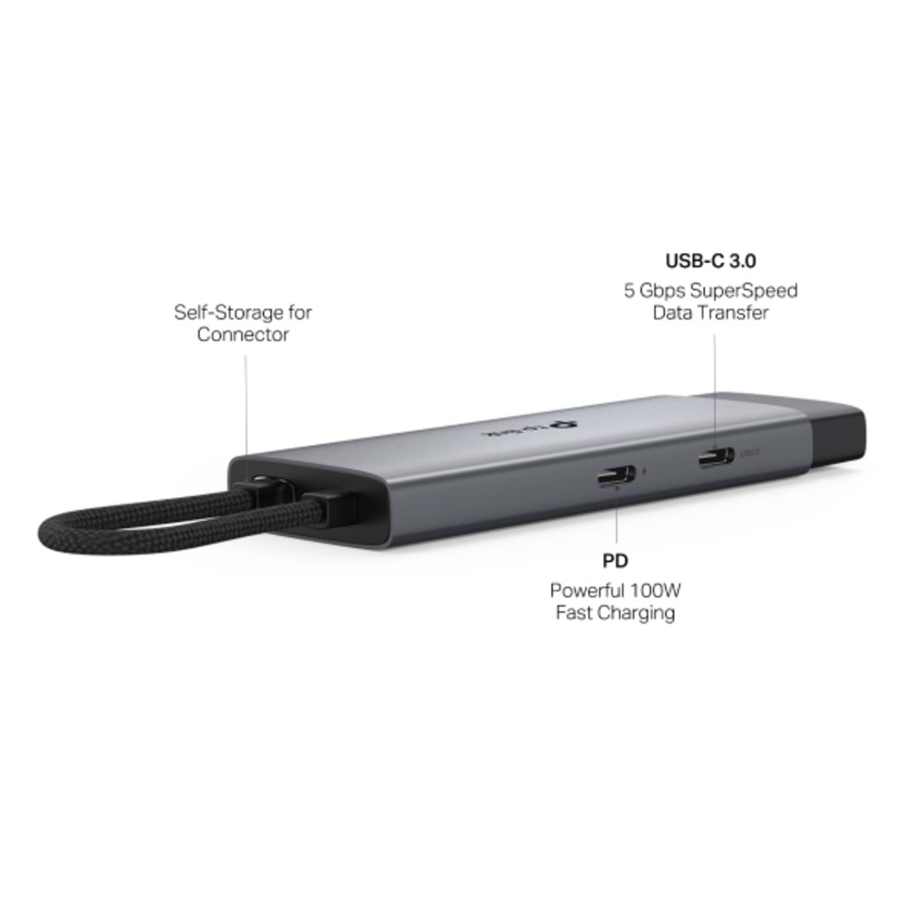 TP-Link UH5020C Type C Port 5'i Bir Arada Usb-c Hub Gri