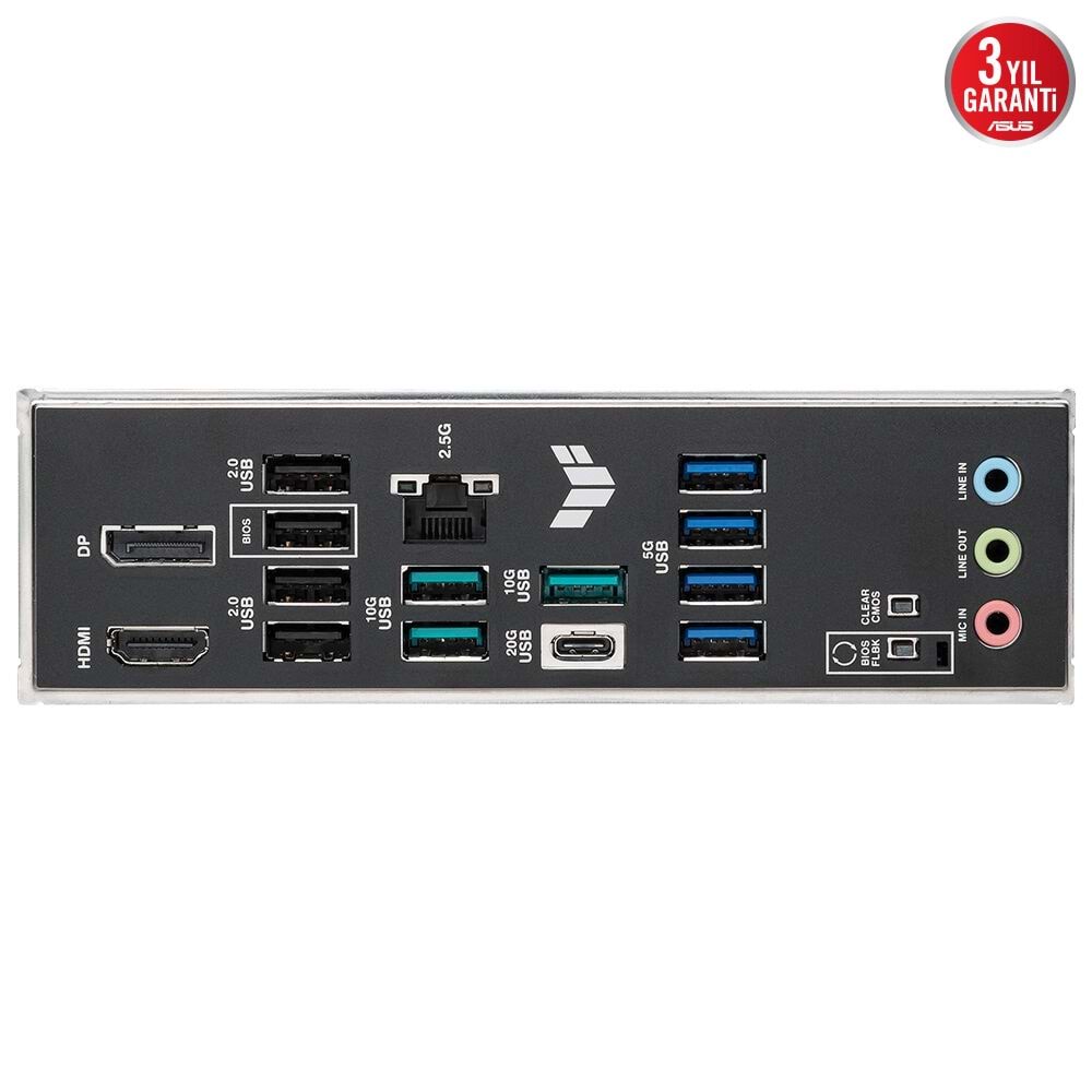 Asus TUF GAMING B850M-PLUS II DDR5 8000 MHz OC M.2 HDMI/DP/USB-C PCIe 5.0 AM5 mATX Anakart