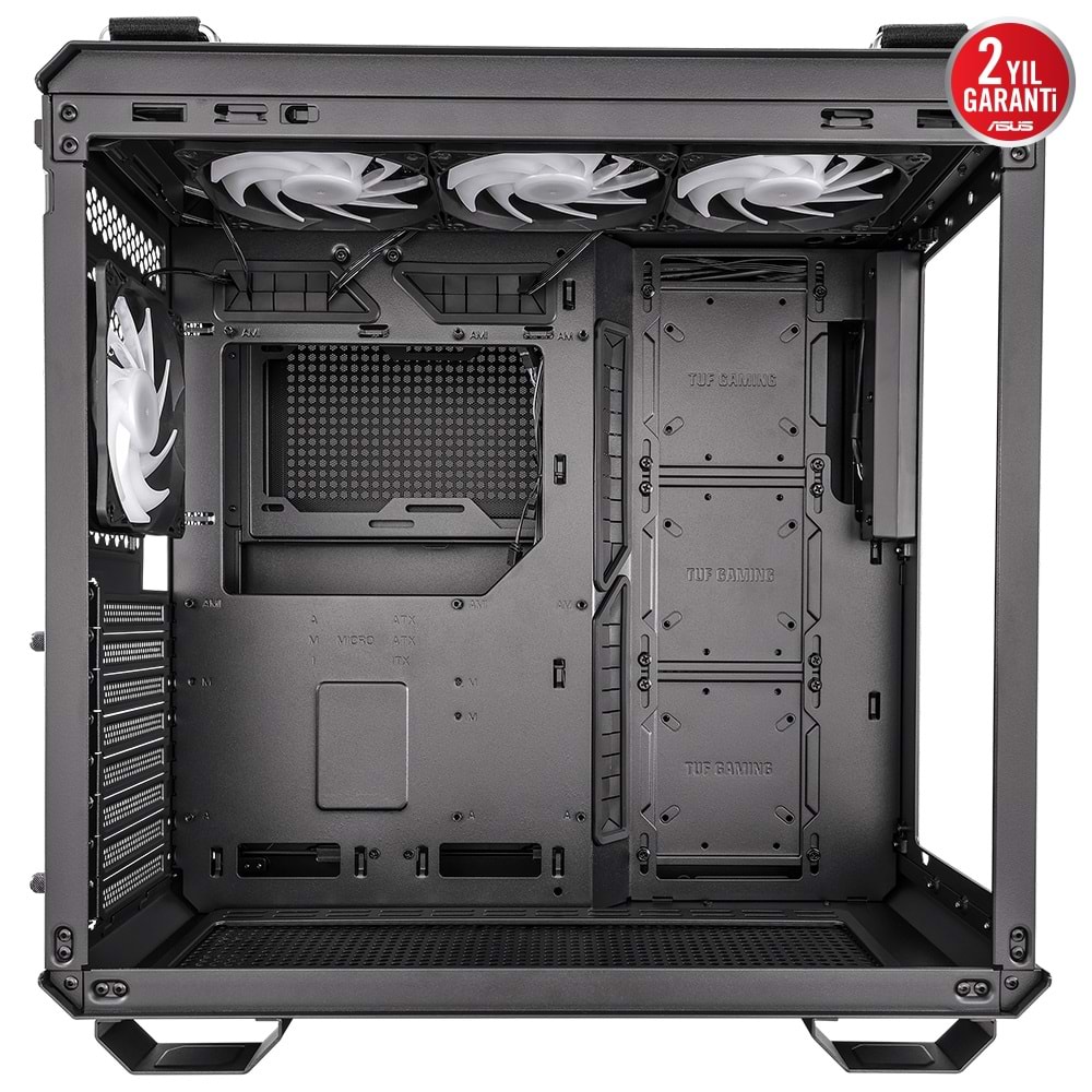 Asus TUF GAMING GT502 PLUS TG 4X A-RGB Fanlı Panaromik Temperli Cam Siyah ATX Gaming Kasa