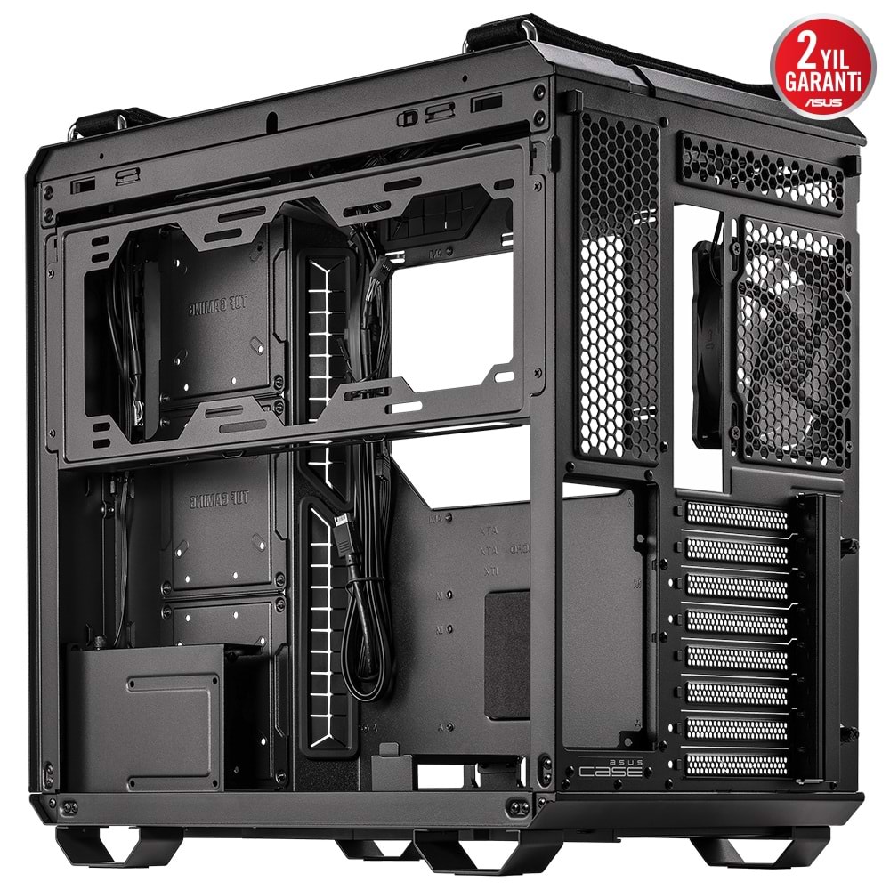 Asus TUF GAMING GT502 PLUS TG 4X A-RGB Fanlı Panaromik Temperli Cam Siyah ATX Gaming Kasa
