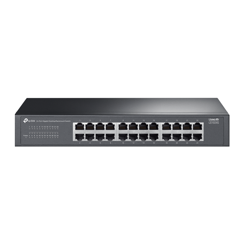 TP-Link LS1024G 24 Port Gigabit Desktop/Rackmount Switch (Metal Kasa)