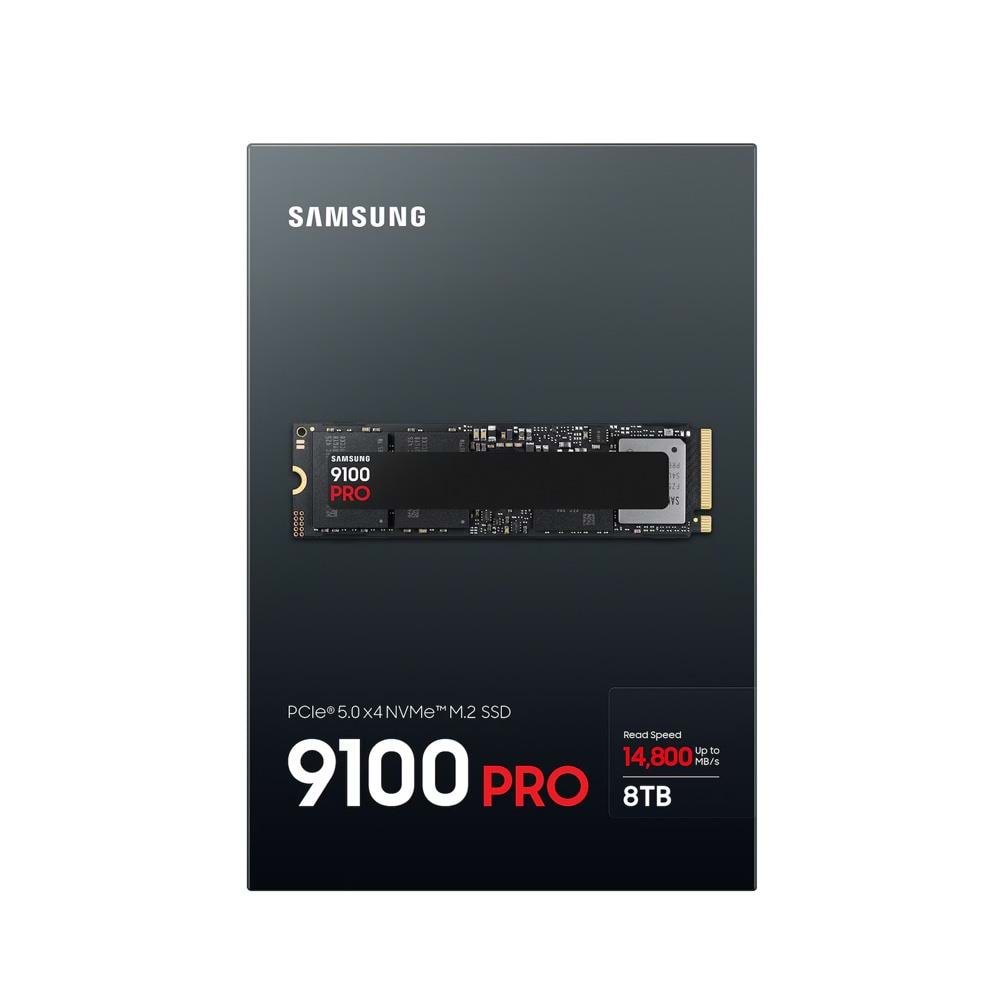 Samsung 8TB 9100 PRO GEN5 NVMe M.2 SSD MZ-VAP8T0BW (Okuma Hızı 14800MB / Yazma Hızı 13400MB)