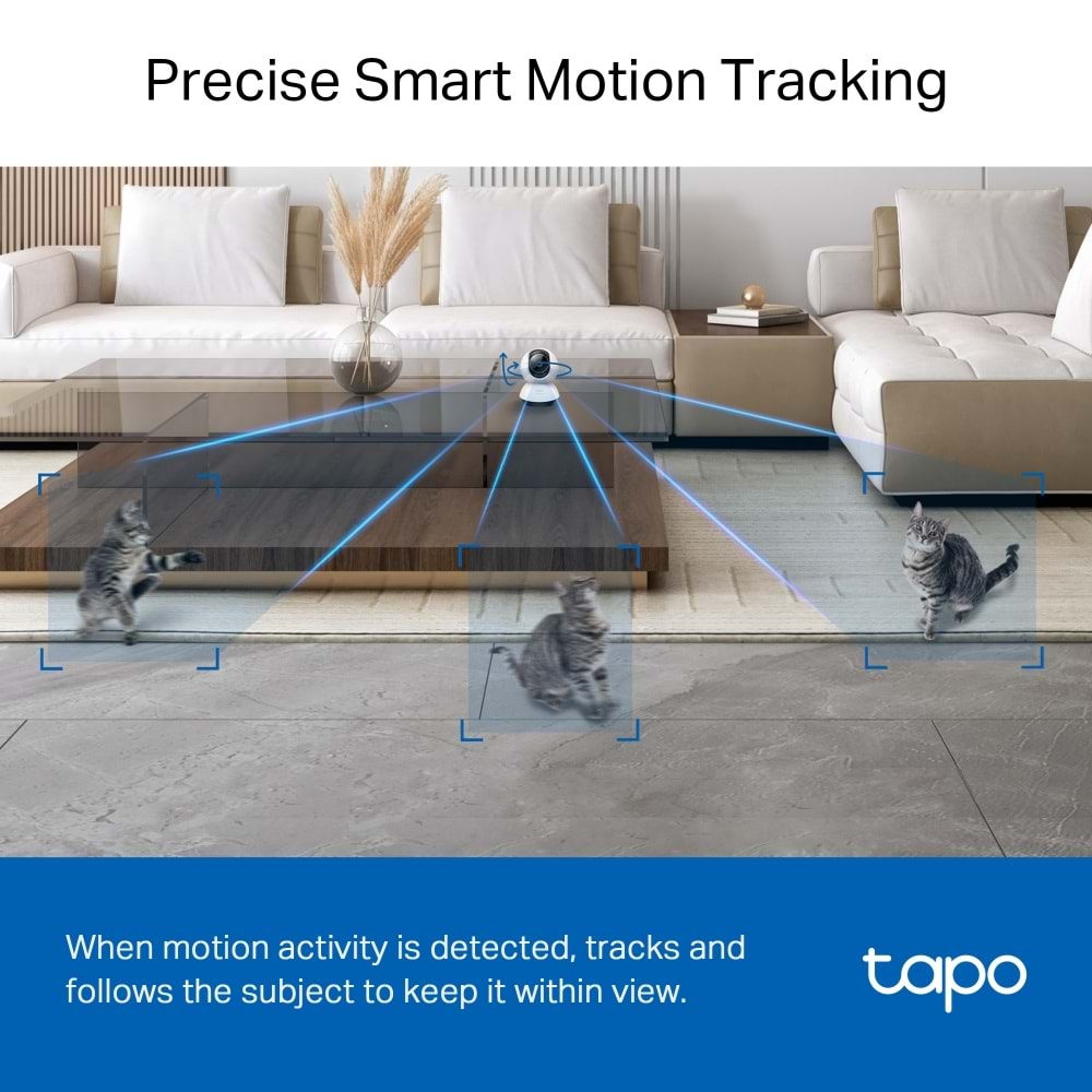 Tapo TC72 2K 4MP QHD Yapay Zekalı Wi-Fi Güvenlik Kamerası (Pan/Tilt)