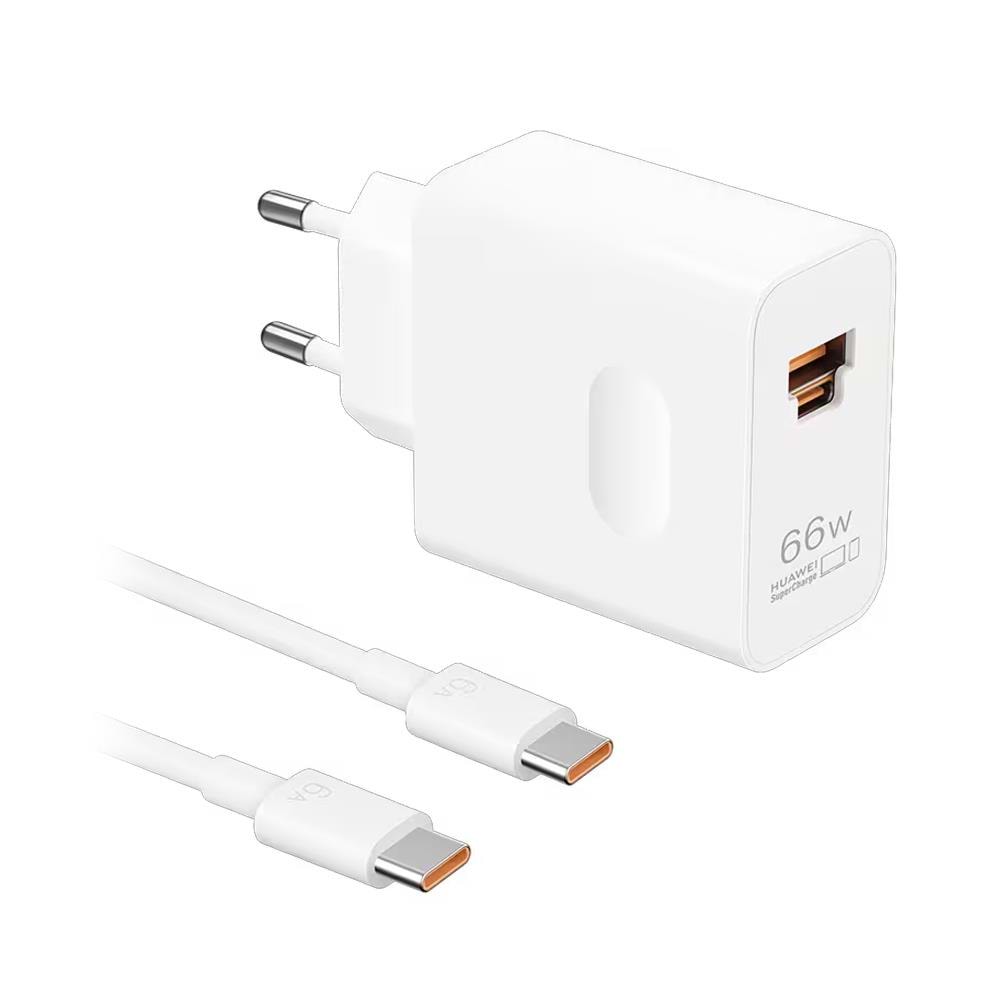Huawei SuperPower Jelly-A061 Duvar Tipi Şarj Cihazı (Max 66W), Beyaz, EU