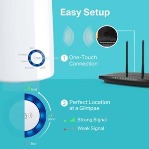 TP-Link TL-WA850RE 300mbps Kablosuz Priz Tasarım Menzil Arttırıcı