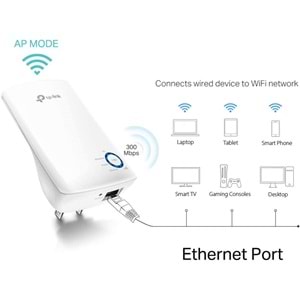 TP-Link TL-WA850RE 300mbps Kablosuz Priz Tasarım Menzil Arttırıcı