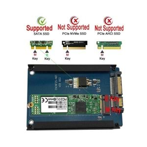 B+M Key M.2 NGFF SSD To 2.5 Sata HDD Harddisk Kutusu
