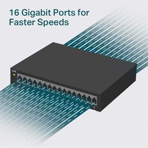 TP-Link TL-SG116E 16-Port 10/100/1000 Mbps Gigabit Unmanaged Pro Switch