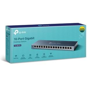 TP-Link TL-SG116 16 Port 10/100/1000 Mbps Gigabit Ethernet Switch