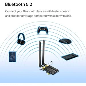 TP-Link Archer TX50E AX3000 Mbps Wi-Fi 6 Bluetooth 5.0 PCIe Adaptör